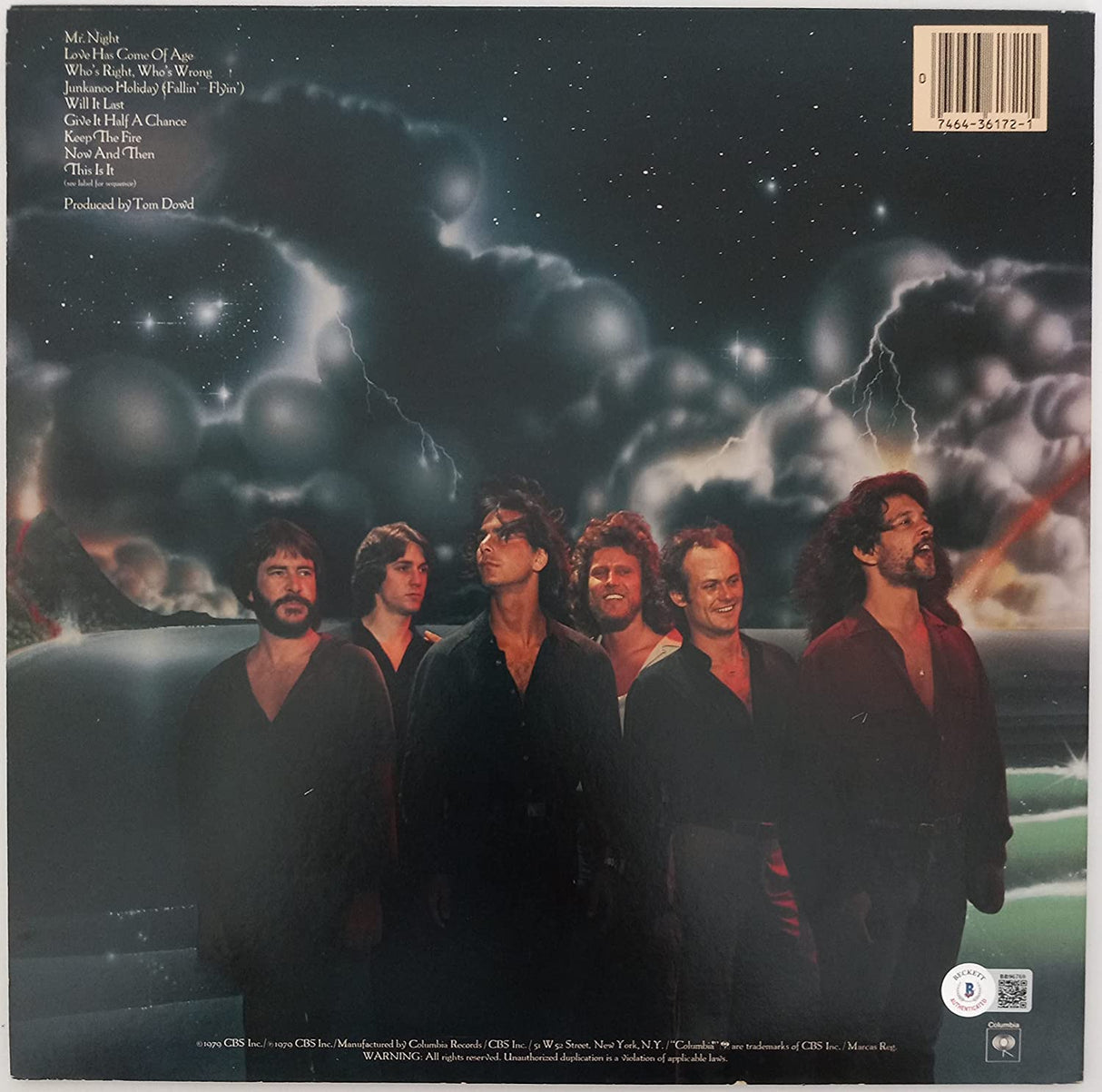 Kenny Loggins signed autographed Keep the Fire album vinyl proof Beckett COA STAR