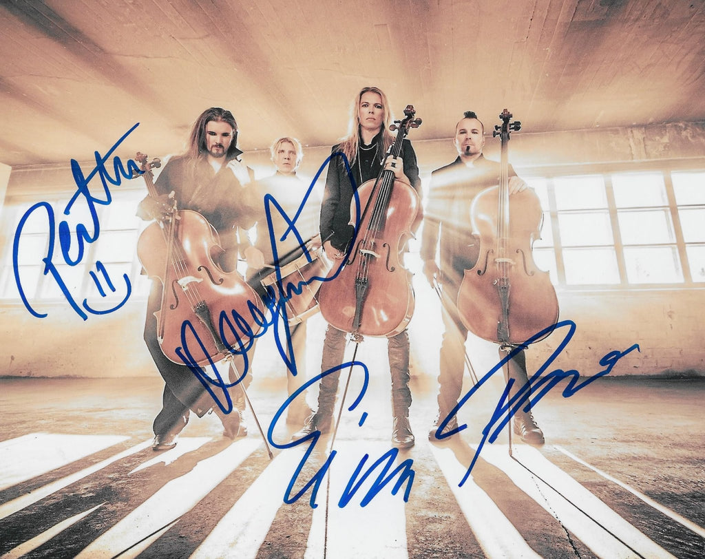 Apocalyptica symphonic metal band signed 8x10 photo COA Proof autographed