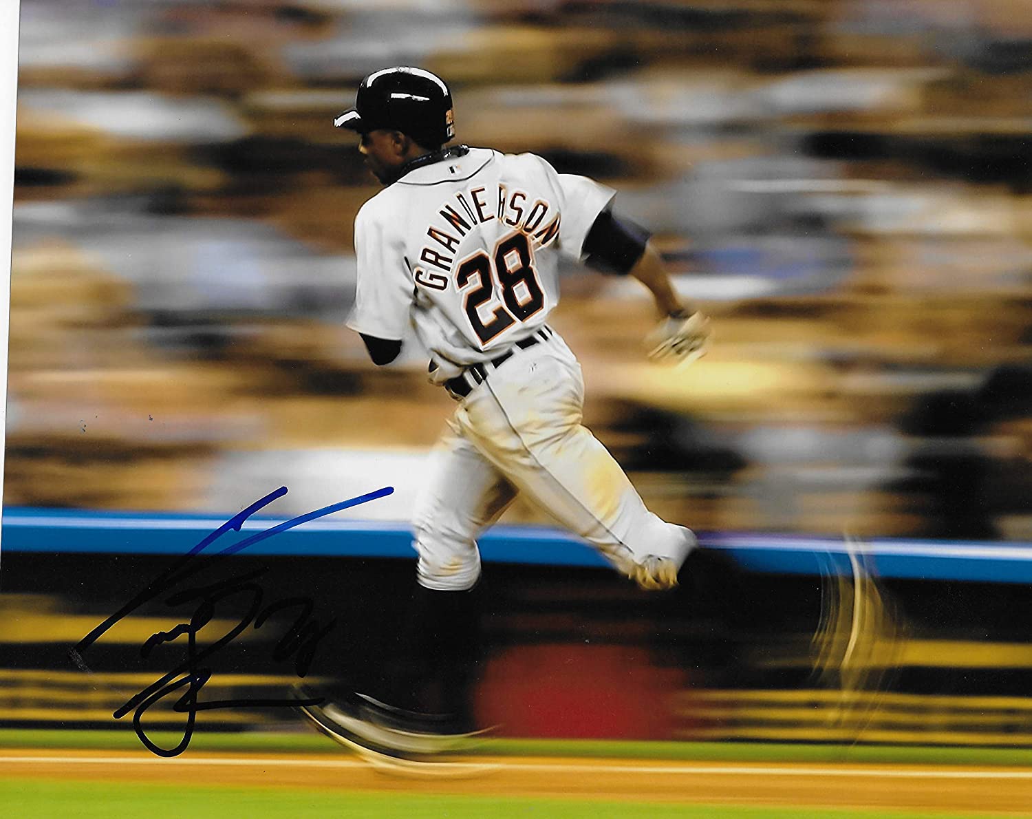 Curtis Granderson Detroit Tigers signed baseball 8x10 photo COA