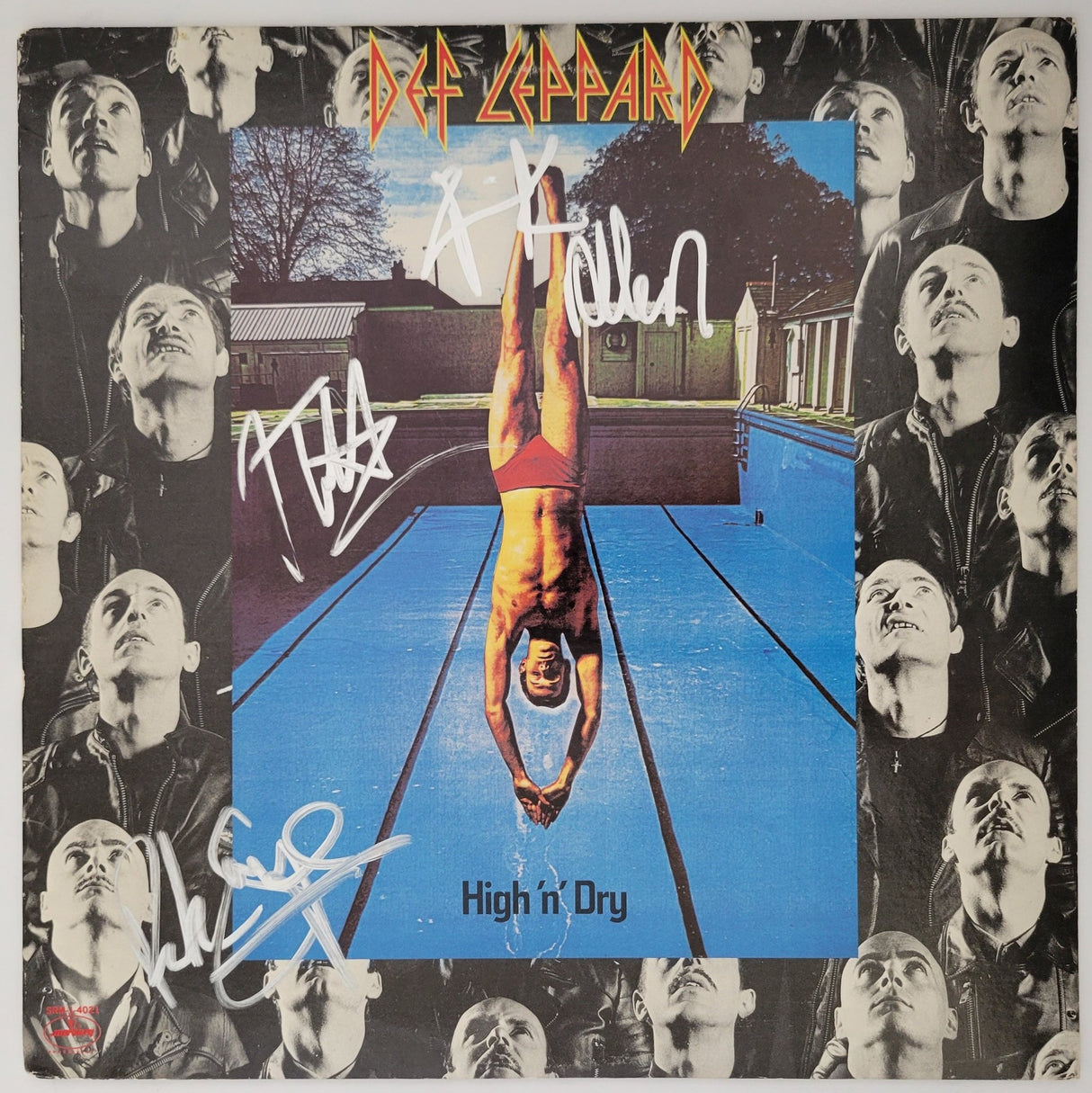 Def Leppard signed High N Dry album COA exact proof Elliott,Allen,Savage STAR