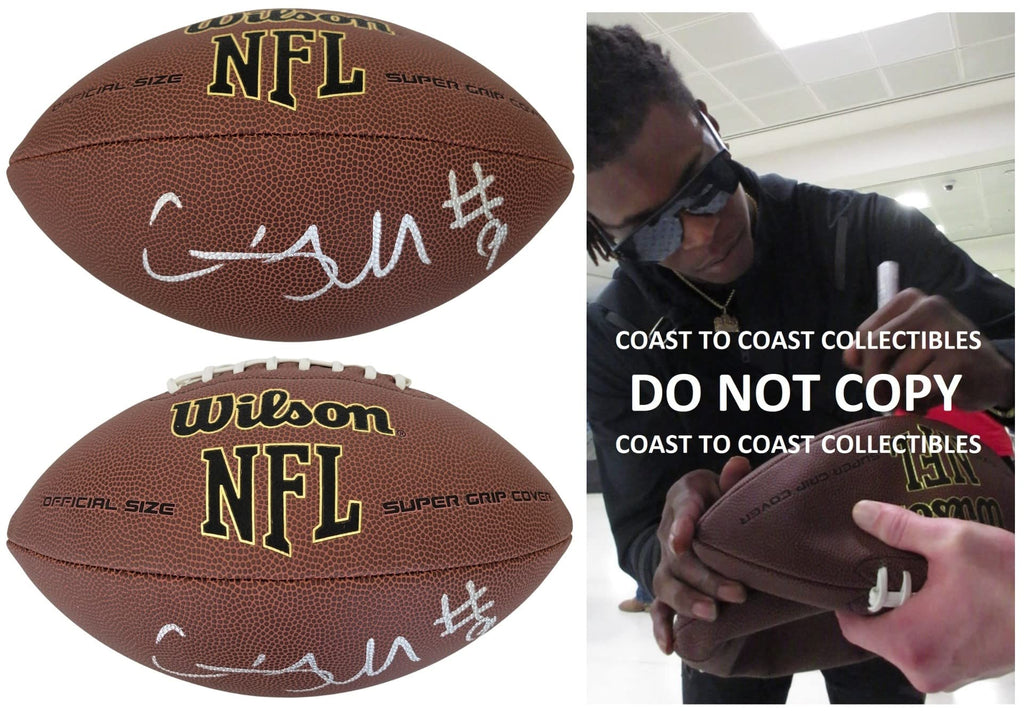 Cam Smith Miami Dolphins South Carolina Gamecocks signed NFL football COA proof