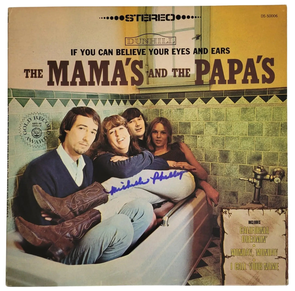 Michelle Phillips Signed Mamas and the Papas Album COA Proof Autographed Vinyl Record STAR