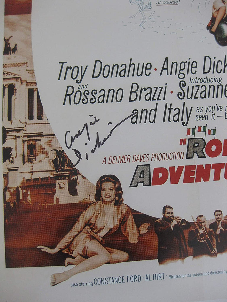 Angie Dickinson signed 12x18 Rome Adventure movie photo poster COA proof STAR