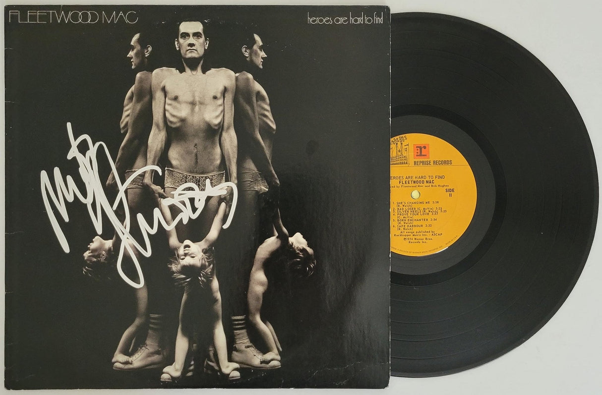 Mick Fleetwood signed Fleetwood Mac Heroes Are Hard to Find album vinyl proof STAR autographed