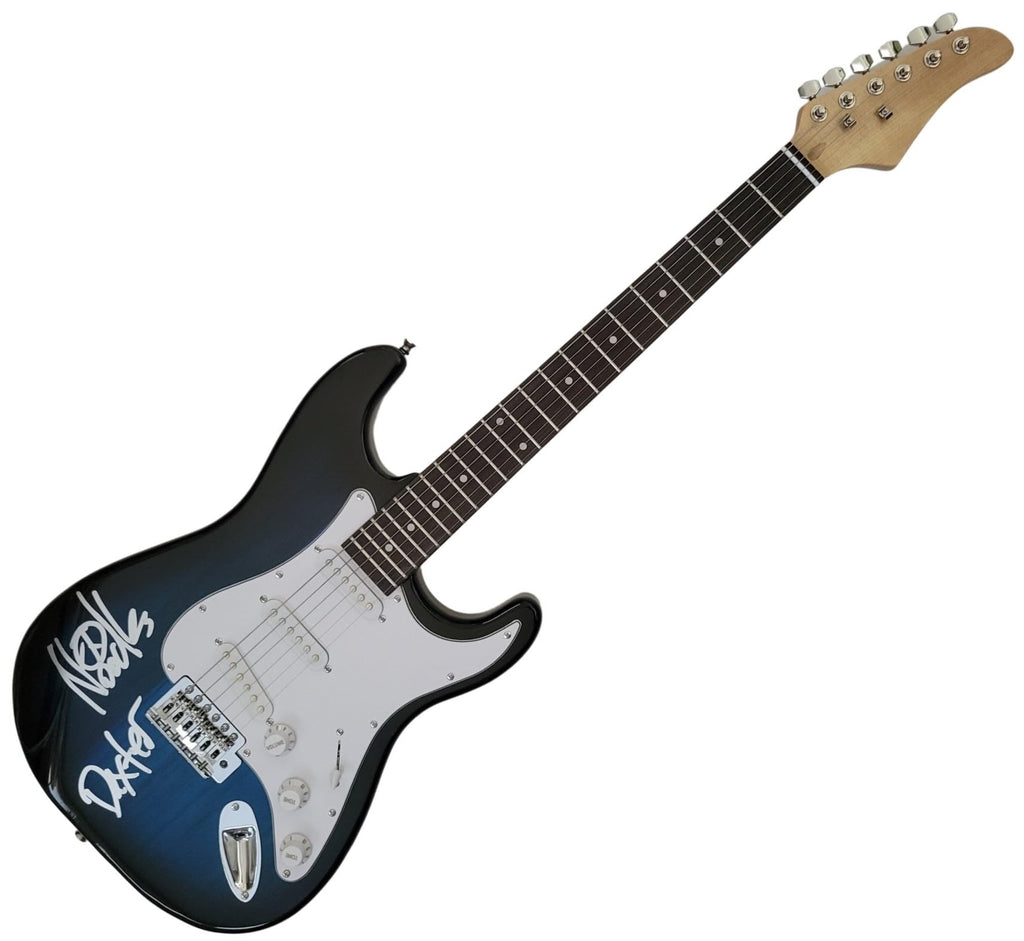 The Offspring Dexter Holland Noodles signed full size Electric guitar proof COA STAR