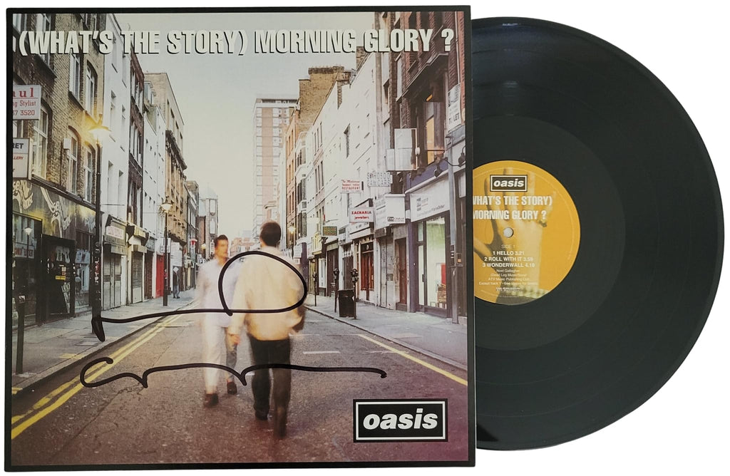 Noel Gallagher signed Oasis Whats The Story Morning Glory? album vinyl COA proof star