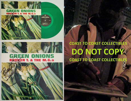 Booker T & The M.G's signed Green Onions album vinyl COA exact proof autographed STAR