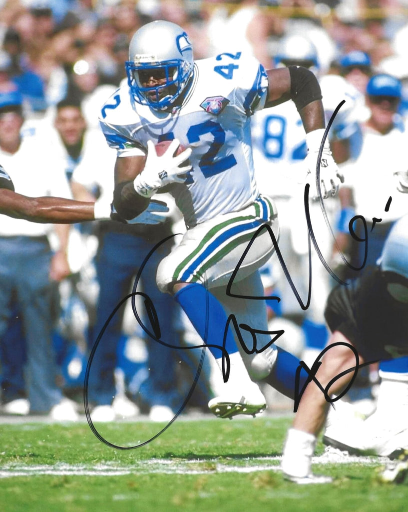 Chris Warren signed Seattle Seahawks 8x10 football photo Proof COA autographed