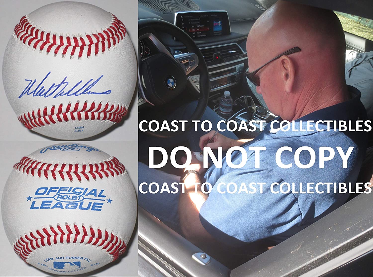 Matt Williams Giants Diamondbacks Kia Tigers signed autographed baseball proof