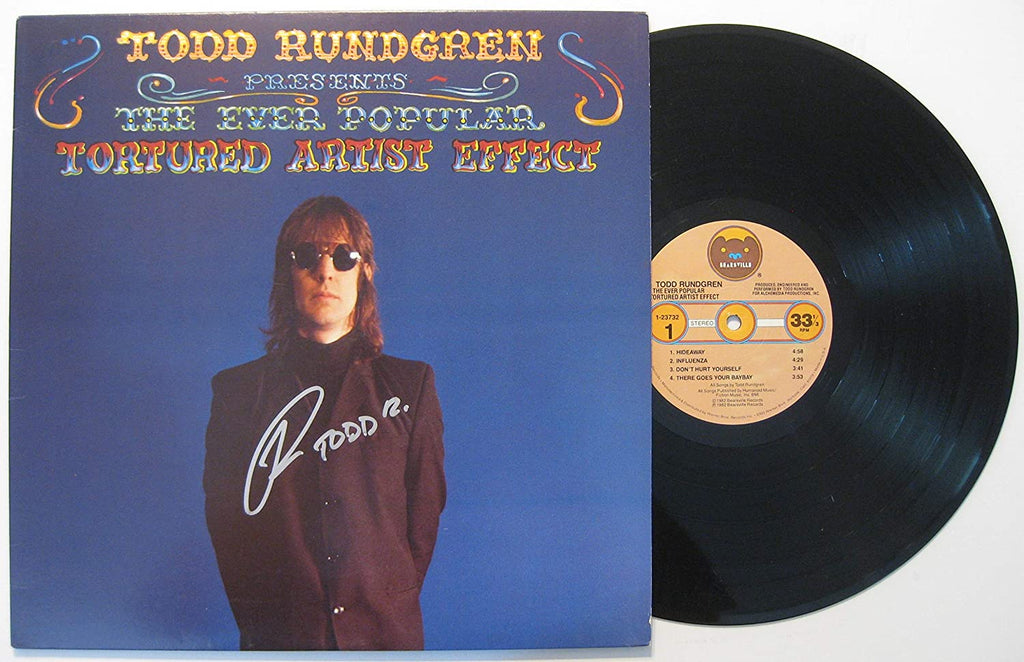 Todd Rundgren signed Tortured Artist Effect album vinyl record proof Beckett COA STAR auto