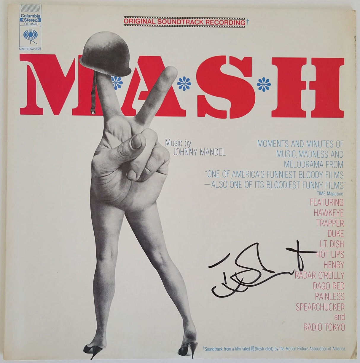 Tom Skerrit signed Mash Soundtrack album vinyl LP exact proof COA autographed STAR