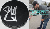 John Scott Blackhawks, Rangers, Sharks signed,autographed Hockey Puck, COA proof