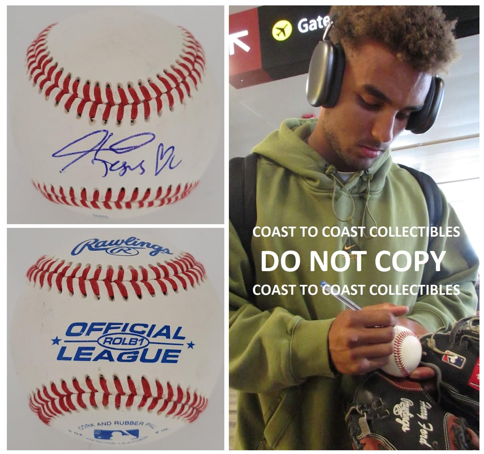 Harry Ford Seattle Mariners signed baseball COA exact proof autographed