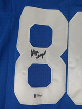 Steve Largent signed Seattle Seahawks football jersey proof Beckett COA autographed
