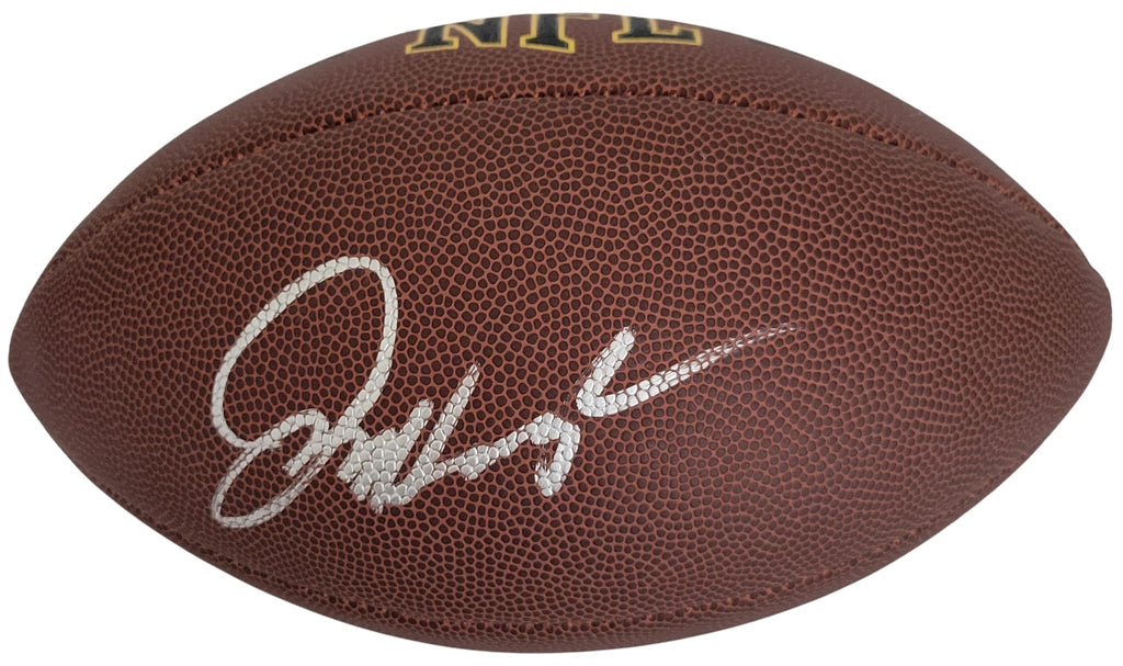 Jim Harbaugh Signed Football Proof COA Autographed Michigan Chargers 49ers Stanford