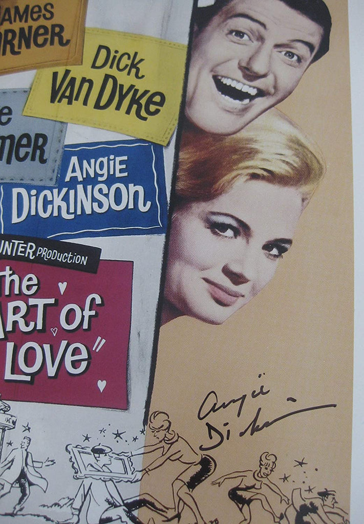 Angie Dickinson signed 12x18 The Art of Love movie photo poster COA proof STAR