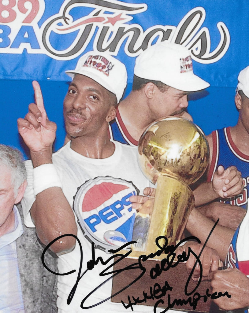 John Salley signed Detroit Pistons basketball 8x10 photo Proof COA autographed..