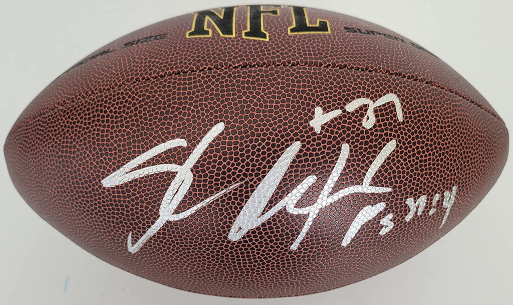 Shaun Alexander Seattle Seahawks Alabama signed NFL football COA proof autograph