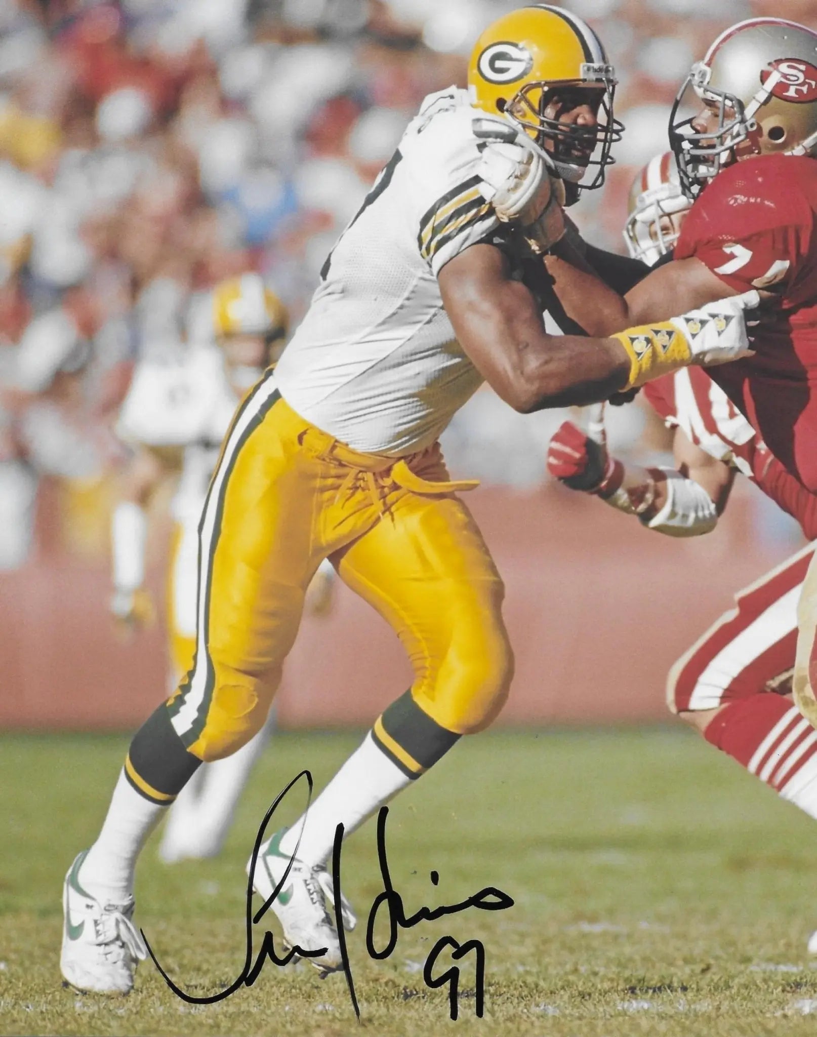 Tim Harris Signed 8x10 Photo COA Proof Green Bay Packers Football Autographed.