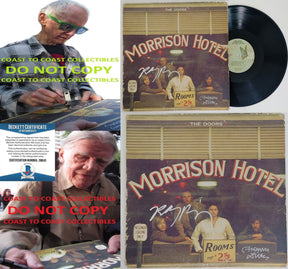 Robby Krieger Henry Diltz signed The Doors Morrison Hotel album proof Beckett COA STAR