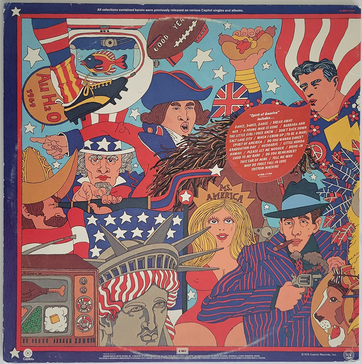 Mike Love Al Jardine Bruce Johnston signed The Beach Boys Spirit of America album,proof. autographed Vinyl Record,COA STAR