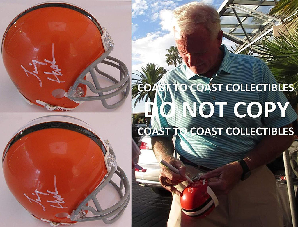 Jim Haslam Cleveland Browns signed autographed Mini Helmet,exact proof COA