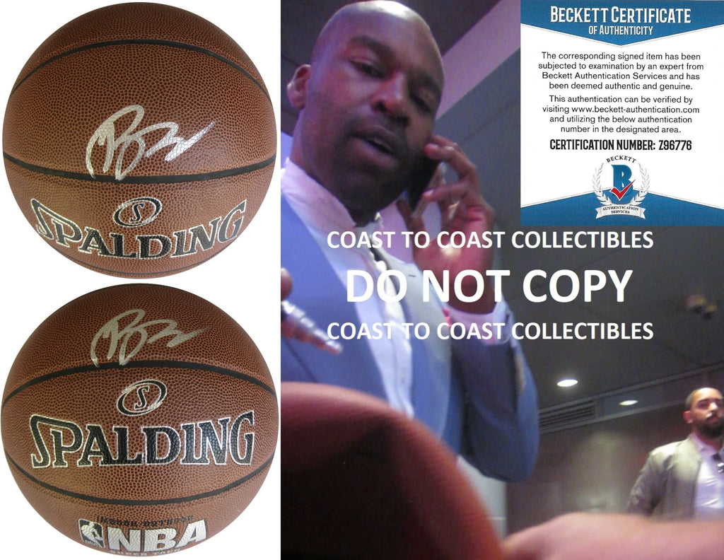 Baron Davis Hornets Warriors LA Clippers signed autographed NBA Basketball proof Beckett COA