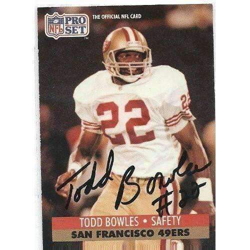1991, Todd Bowles, San Francisco 49ers, Signed, Autographed, Pro Set Football Card, Card # 649,