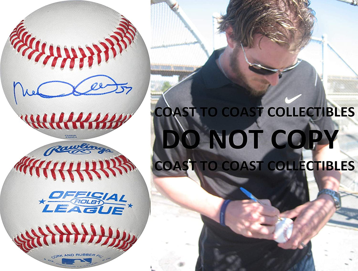 Mark Lowe Seattle Mariners Rangers Tigers signed autographed baseball COA proof