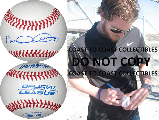 Mark Lowe Seattle Mariners Rangers Tigers signed autographed baseball COA proof