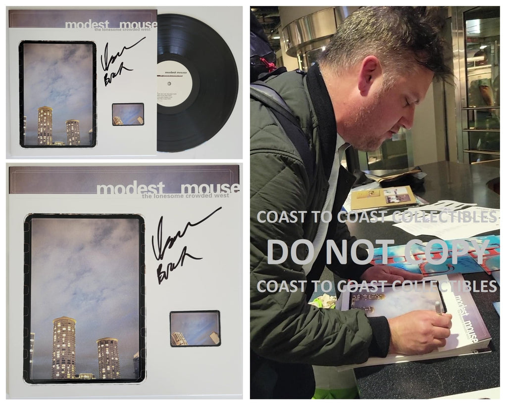 Isaac Brock signed Modest Mouse The Lonesome Crowded West album, vinyl COA Proof STAR.
