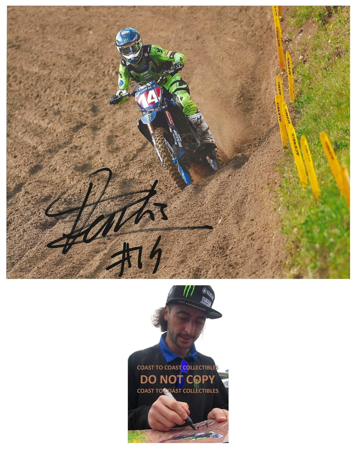 Dylan Ferrandis supercross motocross racer signed 8x10 photo COA proof autographed.