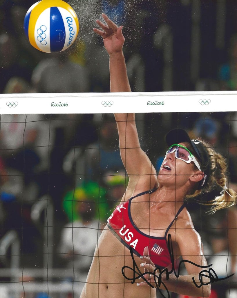 April Ross USA Beach Volleyball signed 8x10 photo proof COA autographed.