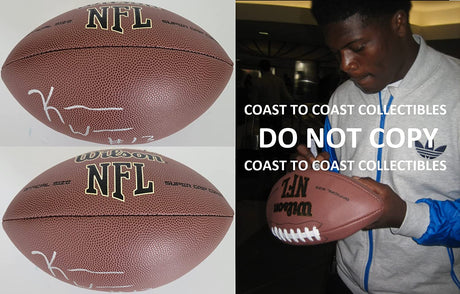 Kendall Wright Tennessee Titans Baylor Bears signed football proof COA autograph