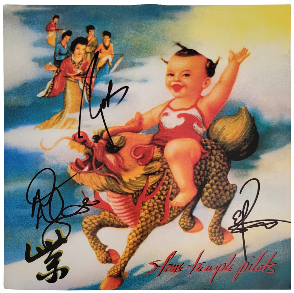 Stone Temple Pilots Signed Purple Album Proof COA Autographed Vinyl Record