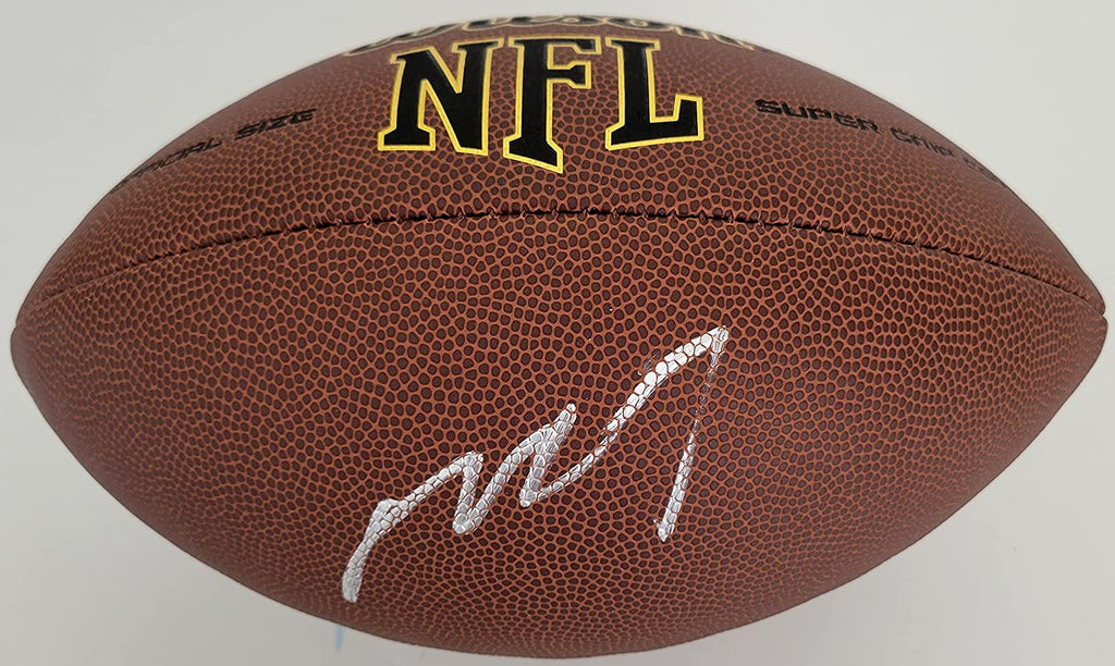 Mike Vick Philadelphia Eagles Atlanta Falcons signed football COA proof autographed