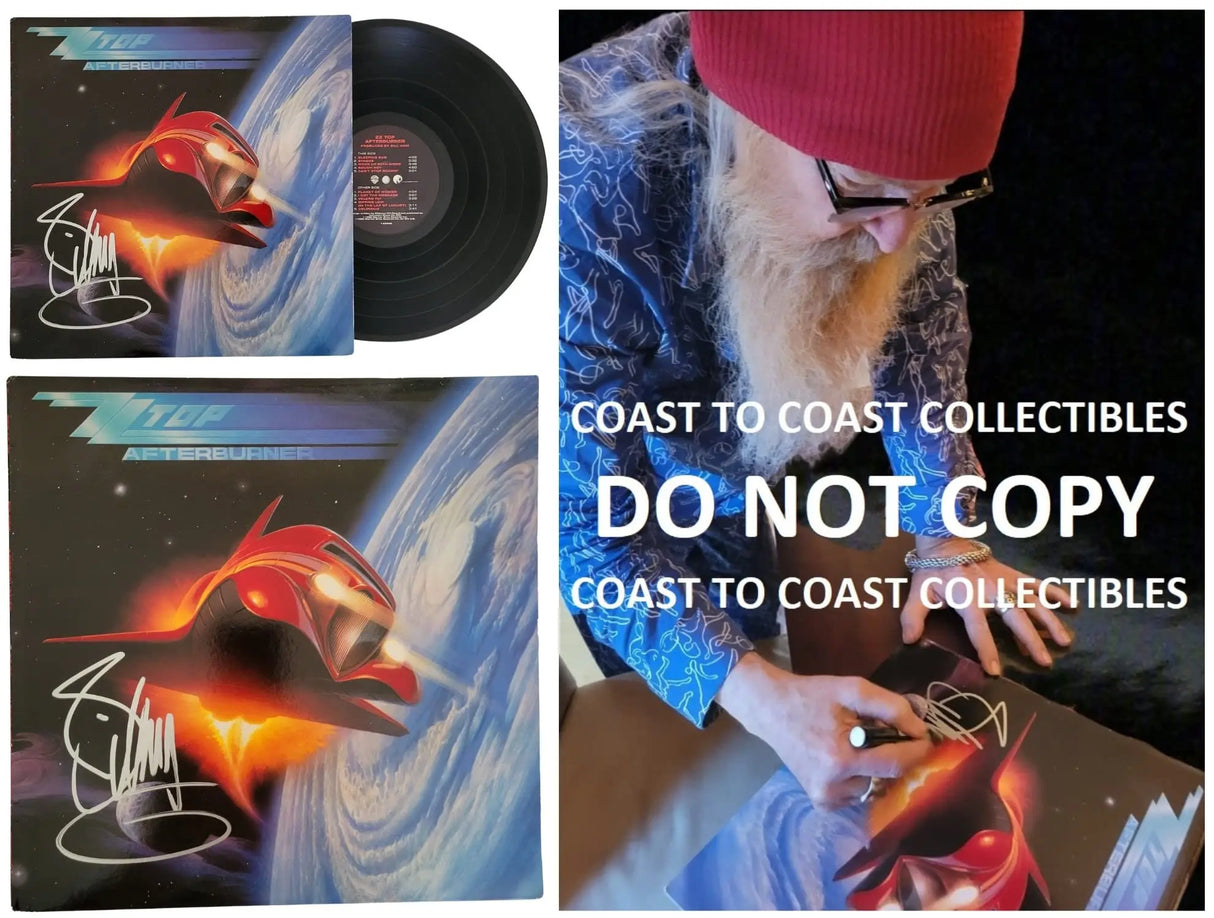 Billy Gibbons signed ZZ Top Afterburner album COA proof autographed vinyl record STAR