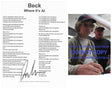 Beck Hansen signed Loser Lyrics sheet COA exact Proof autographed