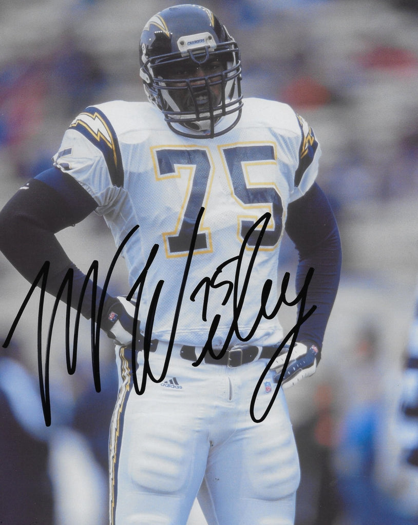 Marcellus Wiley Signed 8x10 Photo Proof San Diego Chargers Football Autographed