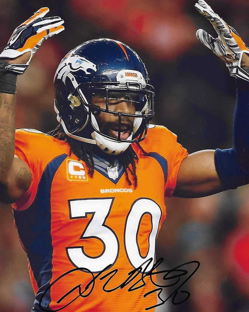 David Bruton Denver Broncos signed, autographed 8x10 photo. proof COA