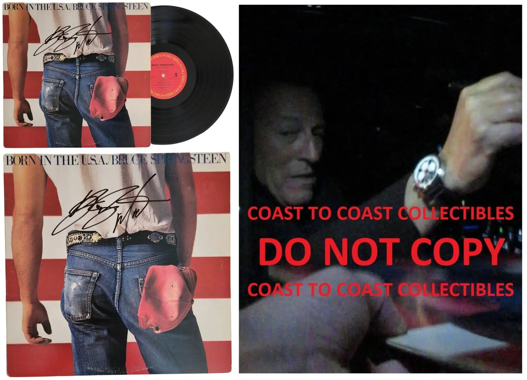 Bruce Springsteen Signed Born In The USA Album COA Proof Autographed Vinyl Record STAR