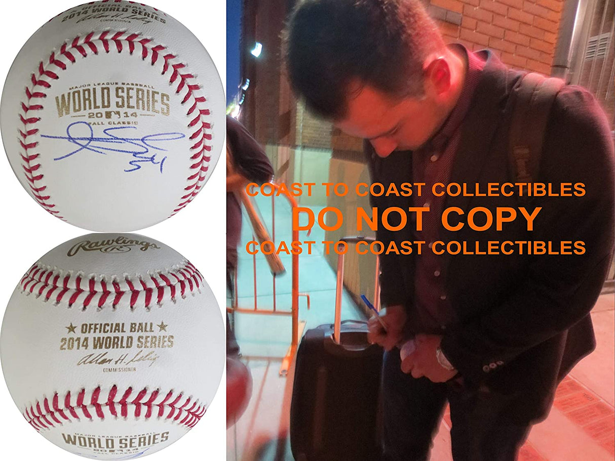 Andrew Susac San Francisco Giants signed 2014 World Series baseball COA proof