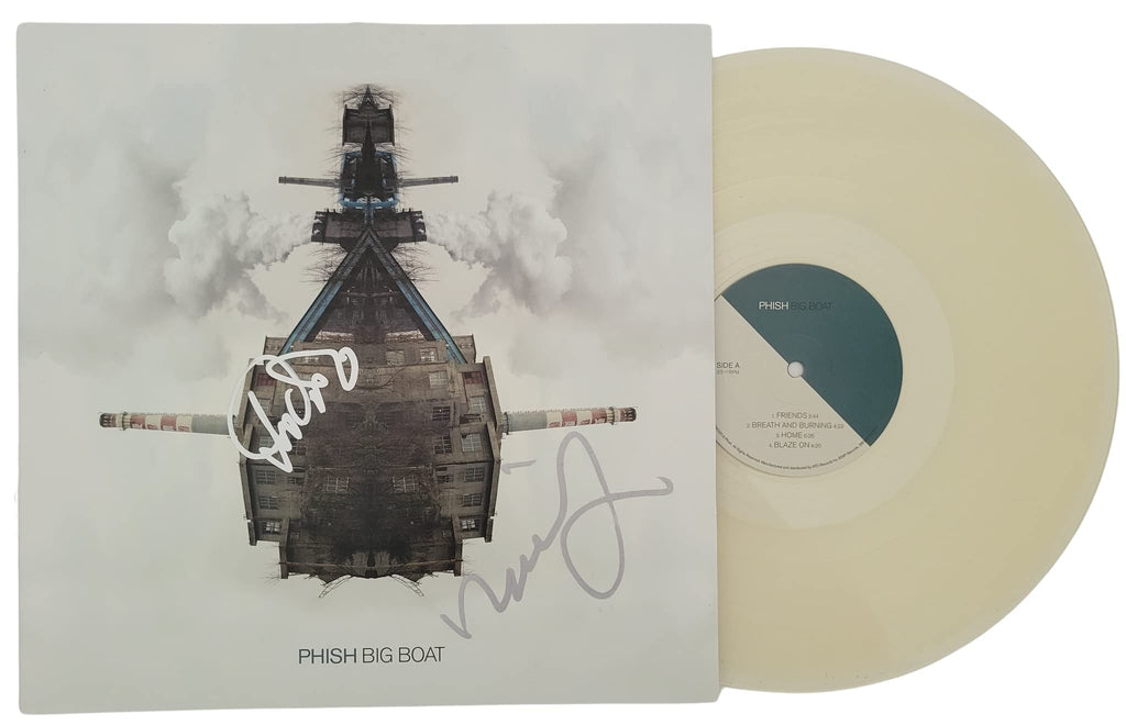 Trey Anastasio Mike Gordon signed Phish Big Boat album vinyl COA proof STAR