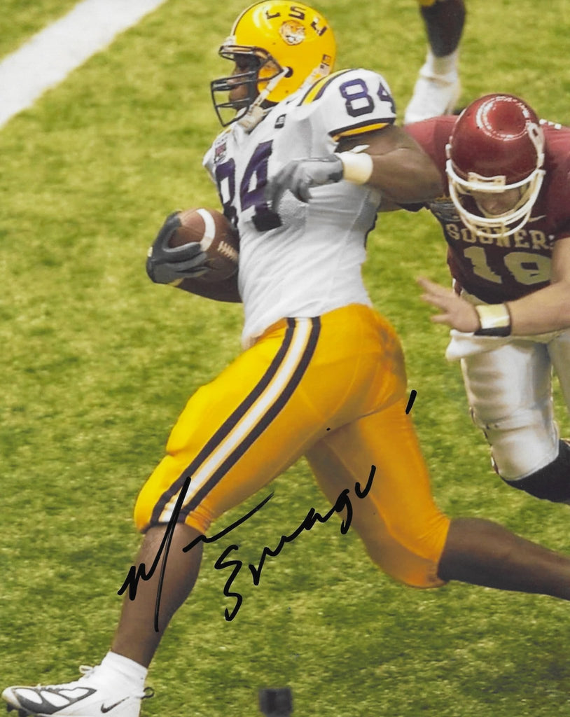 Marcus Spears LSU Tigers coach signed football 8x10 photo Proof COA autographed