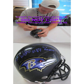 Maxx Williams Baltimore Ravens, Signed, Autographed, Mini Helmet, a COA with the Proof Photo of Maxx Signing Will Be Included