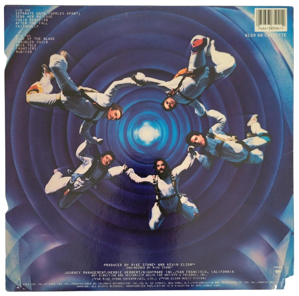 Neal Schon Steve Smith Jonathan Cain signed Journey Frontiers album vinyl record COA proof STAR..