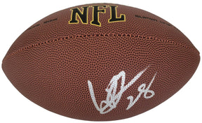 Warrick Dunn Tampa Bay Buccaneers Falcons signed football proof COA autographed