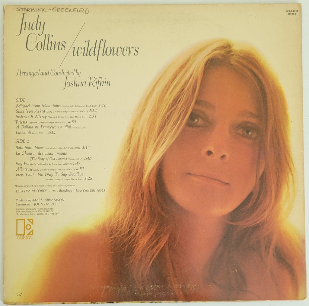 Judy Collins signed Wildflowers album vinyl record COA proof autographed STAR