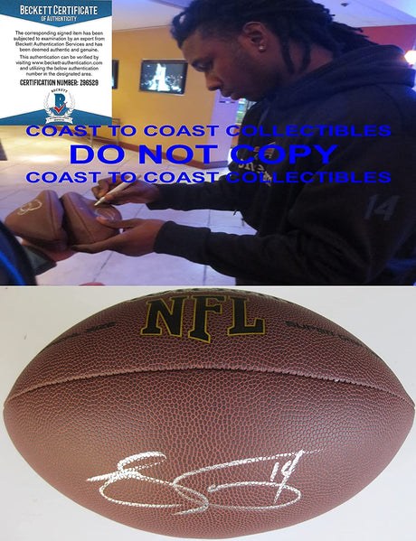 Sammy Watkins Clemson Tigers Ravens Chiefs Bills signed football proof Beckett COA