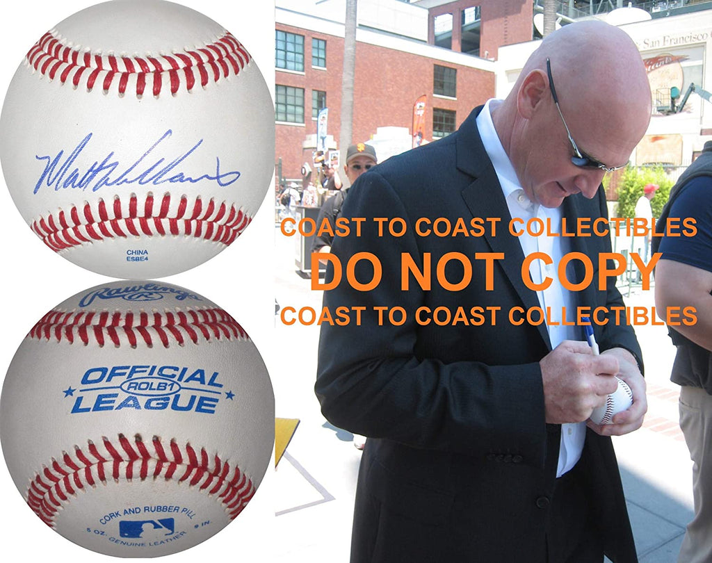 Matt Williams Giants Diamondbacks Kia Tigers signed autographed baseball proof COA